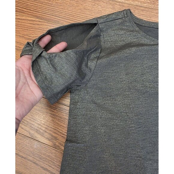 Loft Tees Sz S Black & Green Gold Cotton Short Sleeve Lot Of 2 Cold Shoulder NWT - Picture 6 of 13